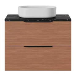 GoodHome Plan de toilette L.80 x l.45 x ép.2 cm effet marbre noir Cadélia* Plan De Travail Buanderie|Plan De Travail Salle De Bains
