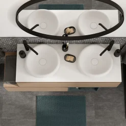 GoodHome Plan de toilette L.140 x l.45 x ép.1,8 cm blanc mat Kentia