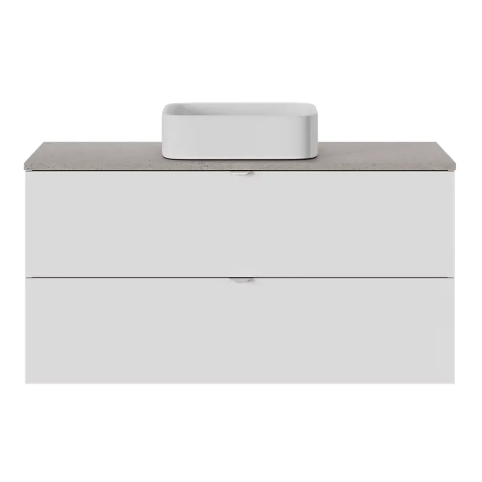 GoodHome Plan de toilette L.120 x l.45 x ép.2 cm effet granite gris Cadélia