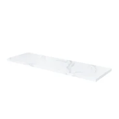 GoodHome Plan de toilette L.140 x l.45 x ép.2 cm effet marbre blanc Cadélia