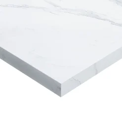 GoodHome Plan de toilette L.140 x l.45 x ép.2 cm effet marbre blanc Cadélia