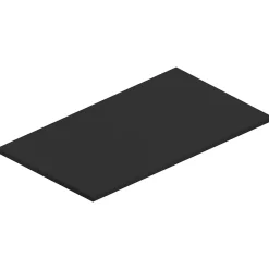 Ipiemme SRL Plan de toilette noir mat L.90 x l.51,5 x ép.2 cm, Pura+* Plan De Travail Buanderie|Plan De Travail Salle De Bains