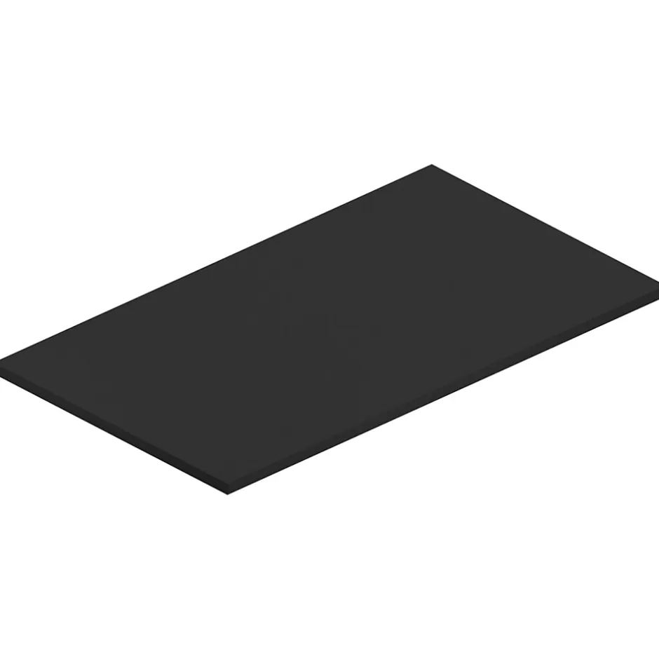 Ipiemme SRL Plan de toilette noir mat L.90 x l.51,5 x ép.2 cm, Pura+* Plan De Travail Buanderie|Plan De Travail Salle De Bains