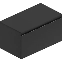 Ipiemme SRL Plan de toilette noir mat L.90 x l.51,5 x ép.2 cm, Pura+* Plan De Travail Buanderie|Plan De Travail Salle De Bains