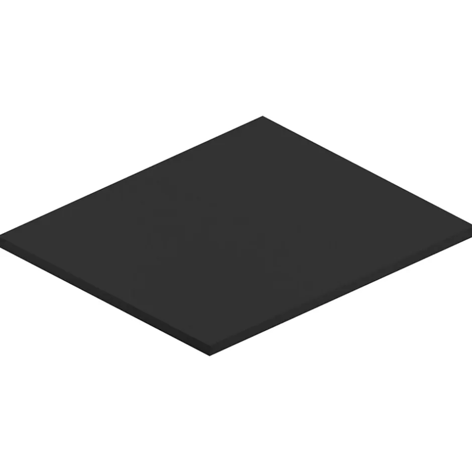 Ipiemme SRL Plan de toilette noir mat L.60 x l.51,5 x ép.2 cm, Pura+* Plan De Travail Buanderie|Plan De Travail Salle De Bains