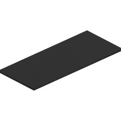 Ipiemme SRL Plan de toilette noir mat L.120 x l.51,5 x ép.2 cm, Pura+* Plan De Travail Buanderie|Plan De Travail Salle De Bains