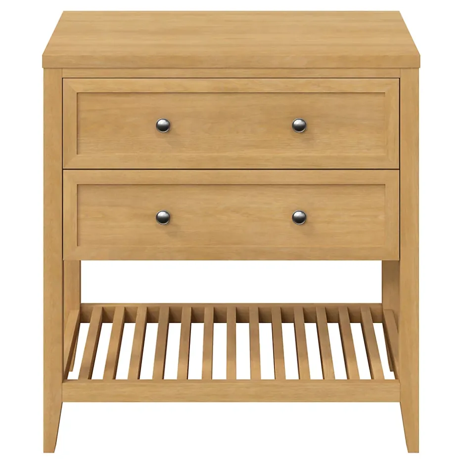 GoodHome Plan de toilette placage chêne L.80,4 x l.45,2 x ép.2,8 cm, Perma