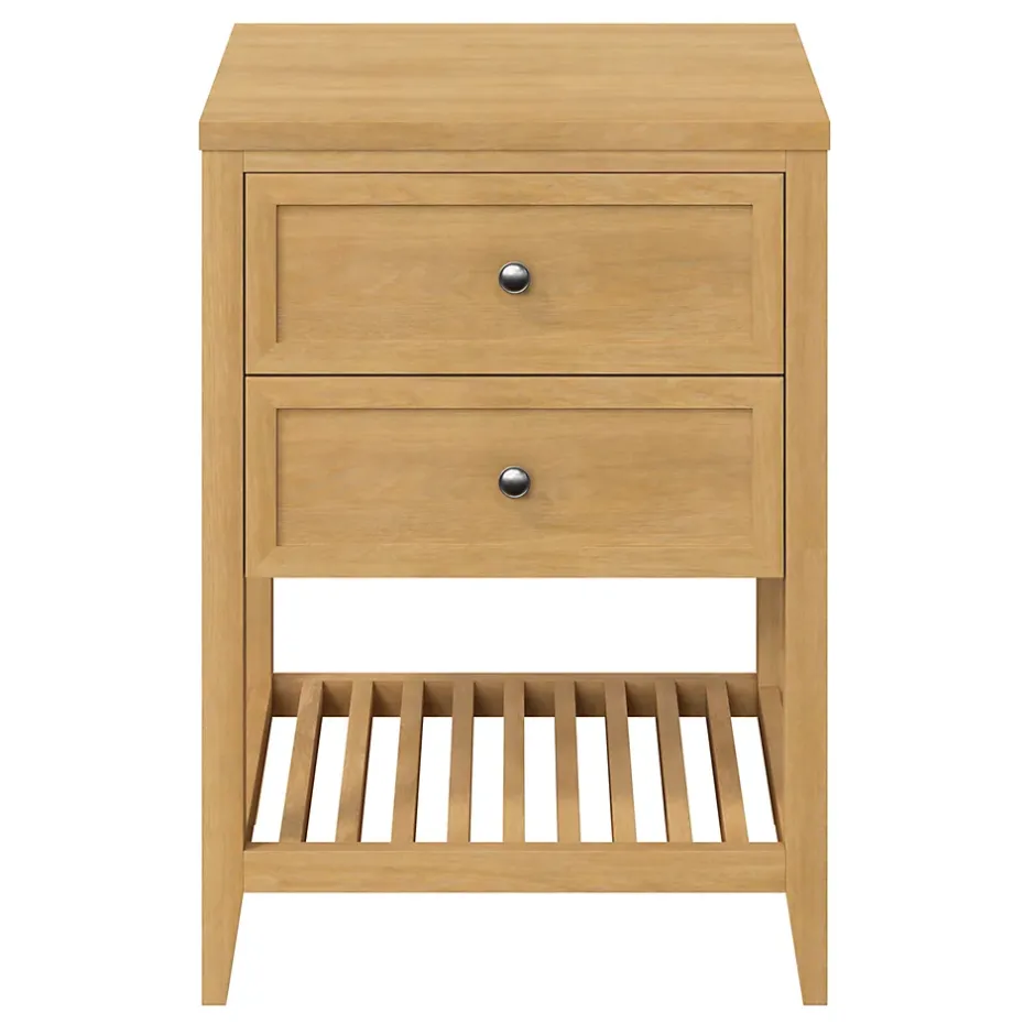 GoodHome Plan de toilette placage chêne L.60,4 x l.45,2 x ép.2,8 cm, Perma