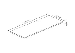 GoodHome Plan de toilette placage chêne L.120 x 45 cm Kabayan