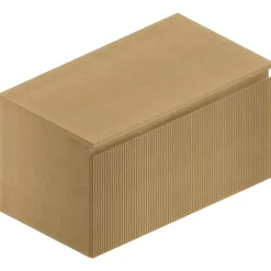 Ipiemme SRL Plan de toilette plaqué chêne miel L.90 x l.51,5 x ép.2 cm, Pura+