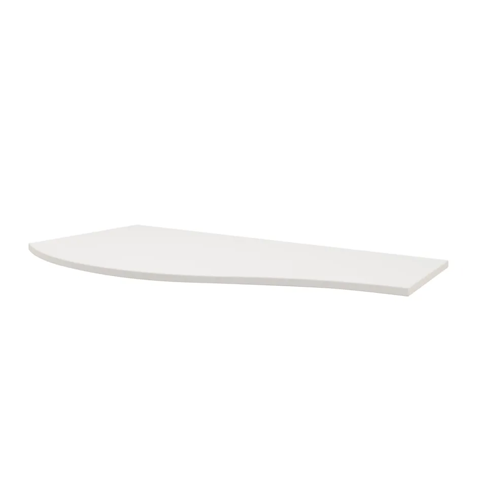 Plan de toilette pour vasque à poser version gauche Vague blanc mat 103,1 cm* Plan De Travail Buanderie|Plan De Travail Salle De Bains
