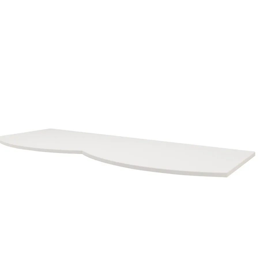 Plan de toilette pour vasque à poser Vague blanc mat 137,8 cm