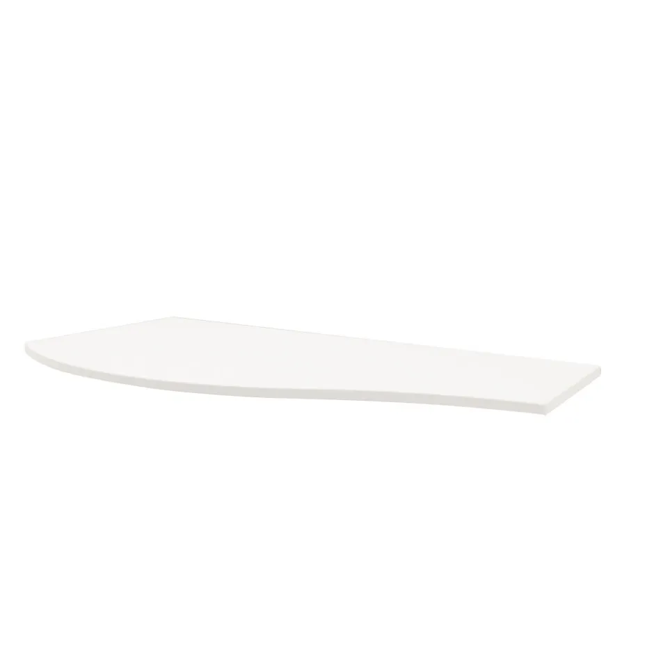 Plan de toilette pour vasque à poser version gauche Vague blanc brillant 103,1 cm* Plan De Travail Buanderie|Plan De Travail Salle De Bains