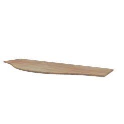 Plan de toilette pour vasque à poser version centre Vague effet bois 137,8 cm