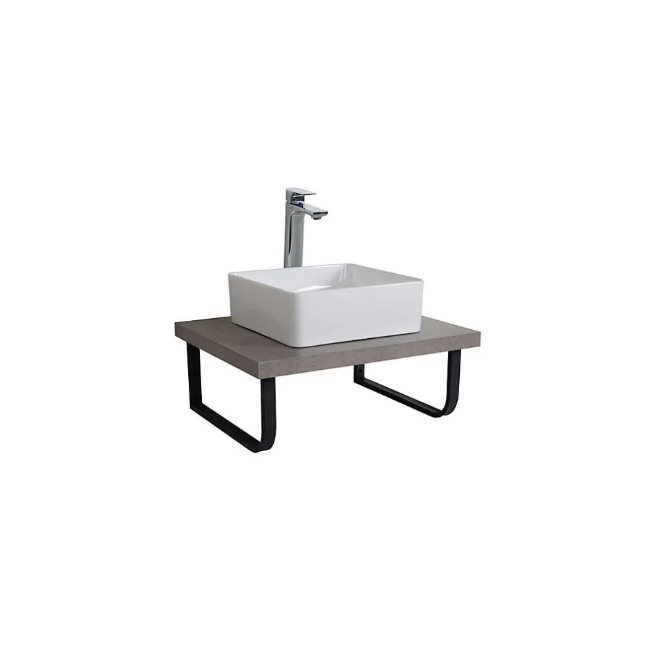Mob-In Plan de toilette suspendu seul - WILL - 60 cm - Ep. 3,8 cm* Etagère Salle De Bains