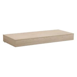 Mob-In Plan de toilette suspendu pour vasque WILL - 120 cm - Ep. 12 cm + Equerres invisibles - Décor Chêne