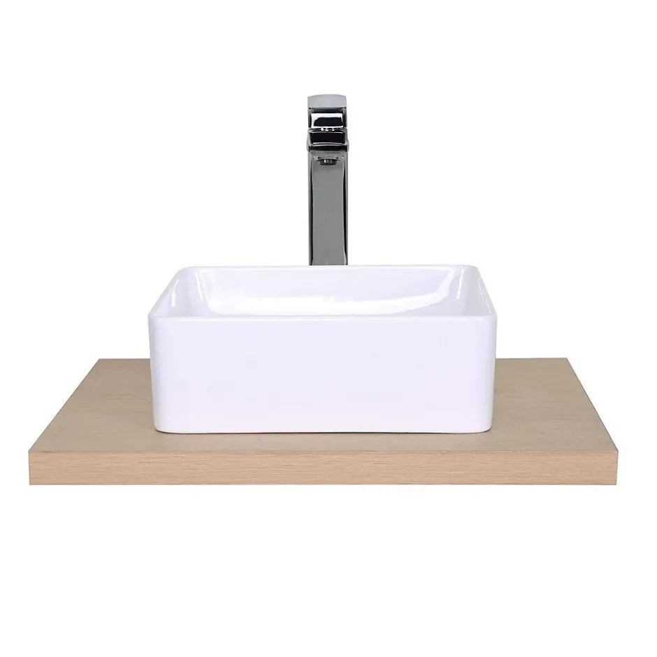 Mob-In Plan de toilette suspendu 60cm WILL avec équerres invisibles