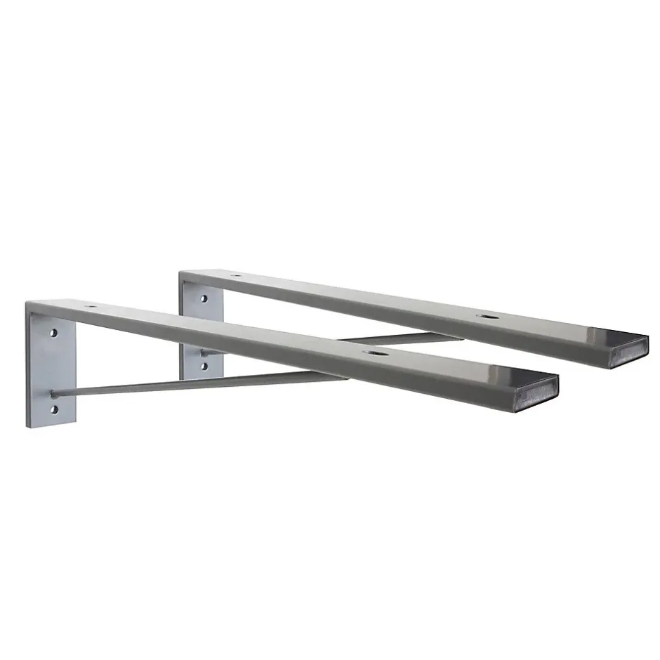 Mob-In Plan de toilette suspendu pour vasque WILL - 60 cm - Ep. 12 cm + Equerres invisibles - Décor Chêne