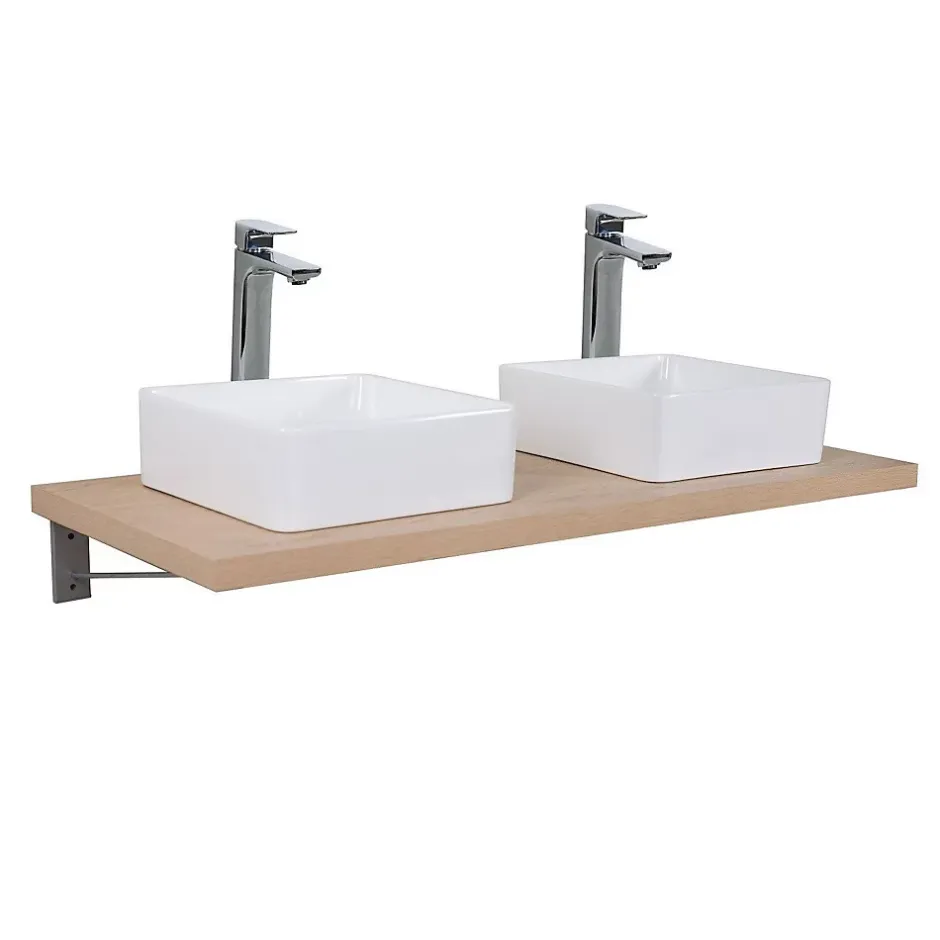 Mob-In Plan de toilette suspendu pour vasque WILL - 120 cm - Ep. 3,8 cm
