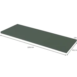 GoodHome Plan de toilette vert mat L.120,4 x l.45,2 x ép.2,8 cm, Perma* Plan De Travail Buanderie|Plan De Travail Salle De Bains