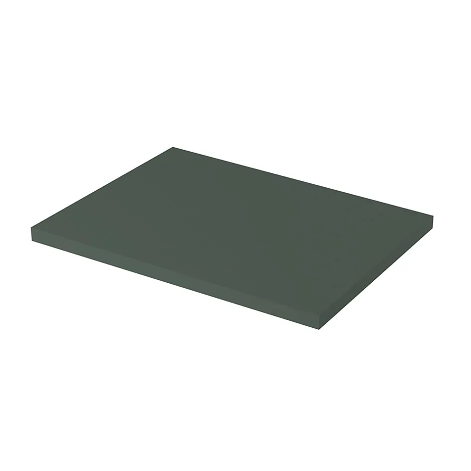 GoodHome Plan de toilette vert mat L.60,4 x l.45,2 x ép.2,8 cm, Perma