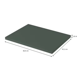 GoodHome Plan de toilette vert mat L.60,4 x l.45,2 x ép.2,8 cm, Perma