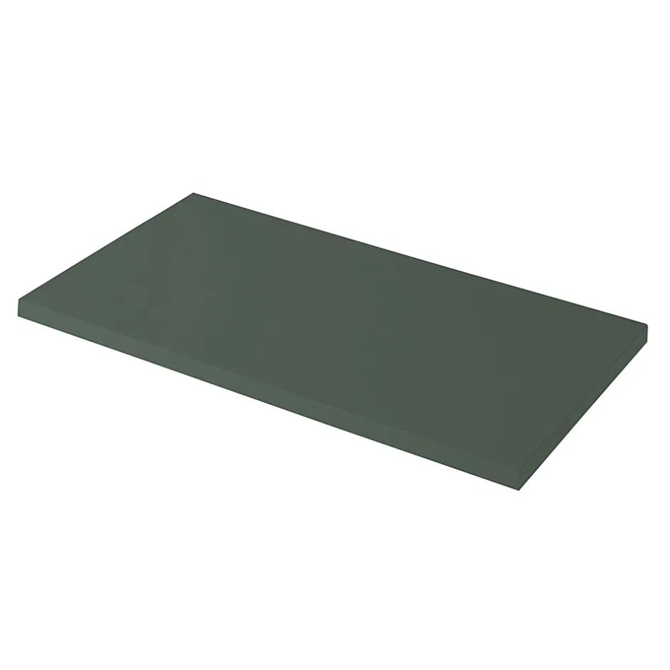 GoodHome Plan de toilette vert mat L.80,4 x l.45,2 x ép.2,8 cm, Perma