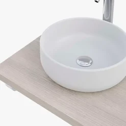 T-Bath Plan de toilette 121x49x3 cm hydrofuge placage frêne naturel