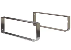 T-Bath Plan de toilette 121x49x3 cm hydrofuge placage frêne naturel avec supports chromés