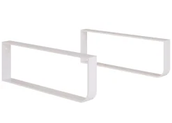 T-Bath Plan de toilette 121x49x3 cm hydrofuge placage orme naturel avec supports blancs* Plan De Travail Salle De Bains