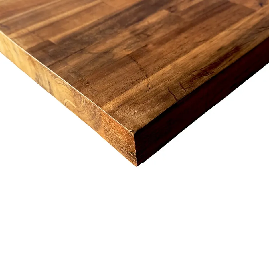 Wood&Sens Plan de travail Acacia massif bord naturel huilé L.250 X P.65 cm, Ep.36 mm