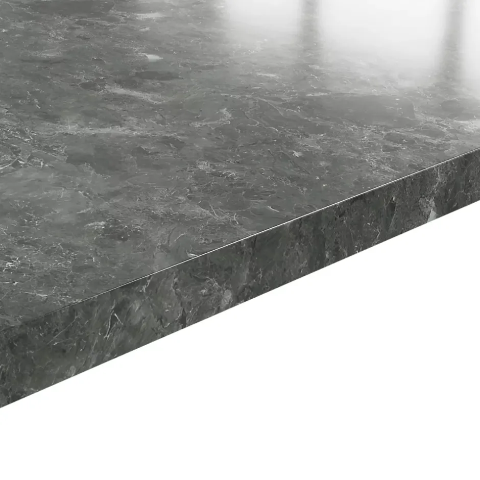GoodHome Plan de travail aspect marbre gris foncé Kala L.300 x l.62 x Ép.3,8 cm