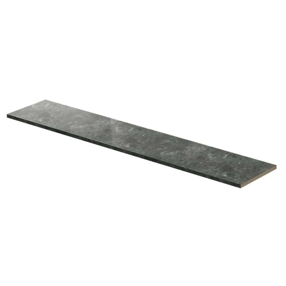 GoodHome Plan de travail aspect marbre gris foncé Kala L.300 x l.62 x Ép.3,8 cm