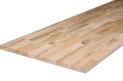 Wood&Sens Plan de travail bois massif Chêne lamellé abouté L.200 x P.65 cm, Ep.26 mm
