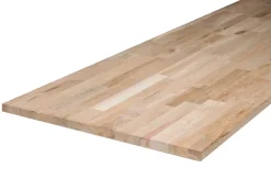 Wood&Sens Plan de travail bois massif Chêne lamellé abouté L.200 X P.65 cm, Ep.36 mm