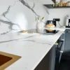 GoodHome Plan de travail compact aspect marbre blanc Nepeta L.300 x l.62 x Ép.1,2 cm* Plan De Travail Buanderie