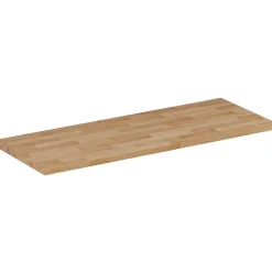 Furnidea Plan de travail en bois chêne massif naturel 120 cm pour meuble de salle de bain* Plan De Travail Salle De Bains