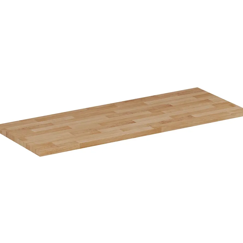Furnidea Plan de travail en bois chêne massif naturel 120 cm pour meuble de salle de bain* Plan De Travail Salle De Bains