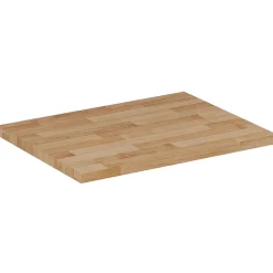 Furnidea Plan de travail en bois chêne massif naturel 60 cm pour meuble de salle de bain* Plan De Travail Salle De Bains