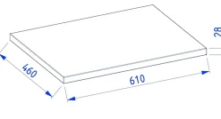 Furnidea Plan de travail en bois chêne massif naturel 60 cm pour meuble de salle de bain* Plan De Travail Salle De Bains