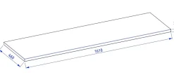 Furnidea Plan de travail en bois chêne massif naturel 160 cm pour meuble de salle de bain* Plan De Travail Salle De Bains