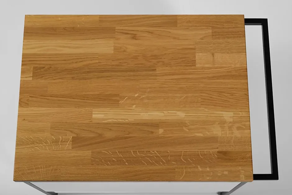 Furnidea Plan de travail en bois chêne massif naturel 160 cm pour meuble de salle de bain* Plan De Travail Salle De Bains