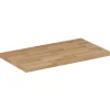 Furnidea Plan de travail en bois chêne massif naturel 80 cm pour meuble de salle de bain