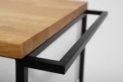 Furnidea Plan de travail en bois chêne massif naturel 80 cm pour meuble de salle de bain