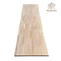 Wood&Sens Plan de travail Hêtre massif bord naturel L.250 x l.65 cm, Ep.36 mm* Plan De Travail Buanderie