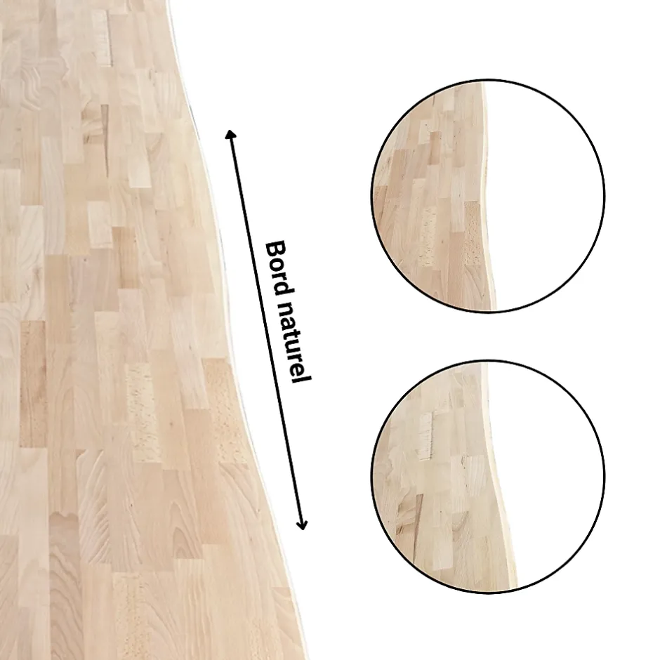 Wood&Sens Plan de travail Hêtre massif bord naturel L.250 x l.65 cm, Ep.36 mm* Plan De Travail Buanderie