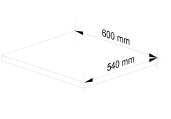 Akord Furniture Factory Plan de travail pour la cuisine AKORD S60 LIMA Blanc 60 cm couleur Blanc 60x54x3,2 cm