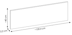 Furnidea Plan de travail pour meuble de salle de bain LINE REED GREEN vert SAUGE 120 cm* Plan De Travail Salle De Bains