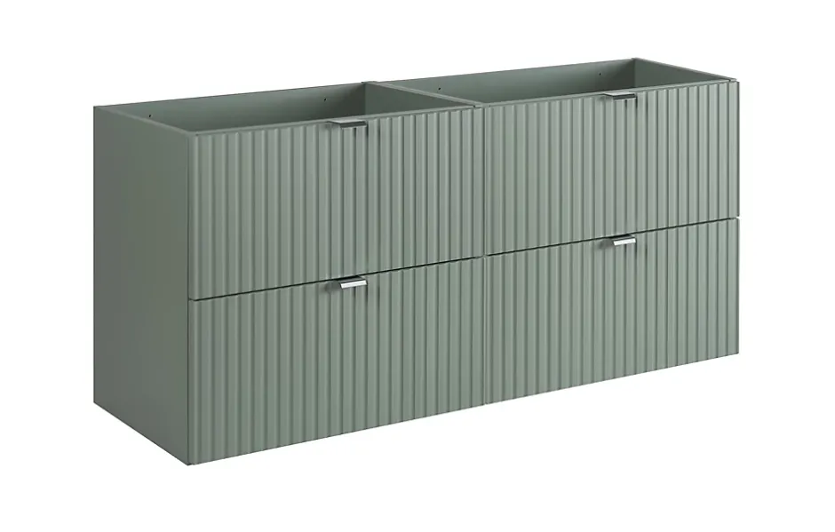 Furnidea Plan de travail pour meuble de salle de bain LINE REED GREEN vert SAUGE 120 cm* Plan De Travail Salle De Bains