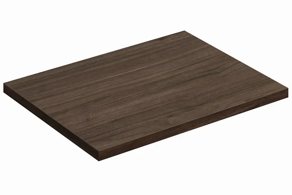 Furnidea Plan de travail pour meuble de salle de bain TERRA VILLA coloris noyer foncé 60 cm* Plan De Travail Salle De Bains